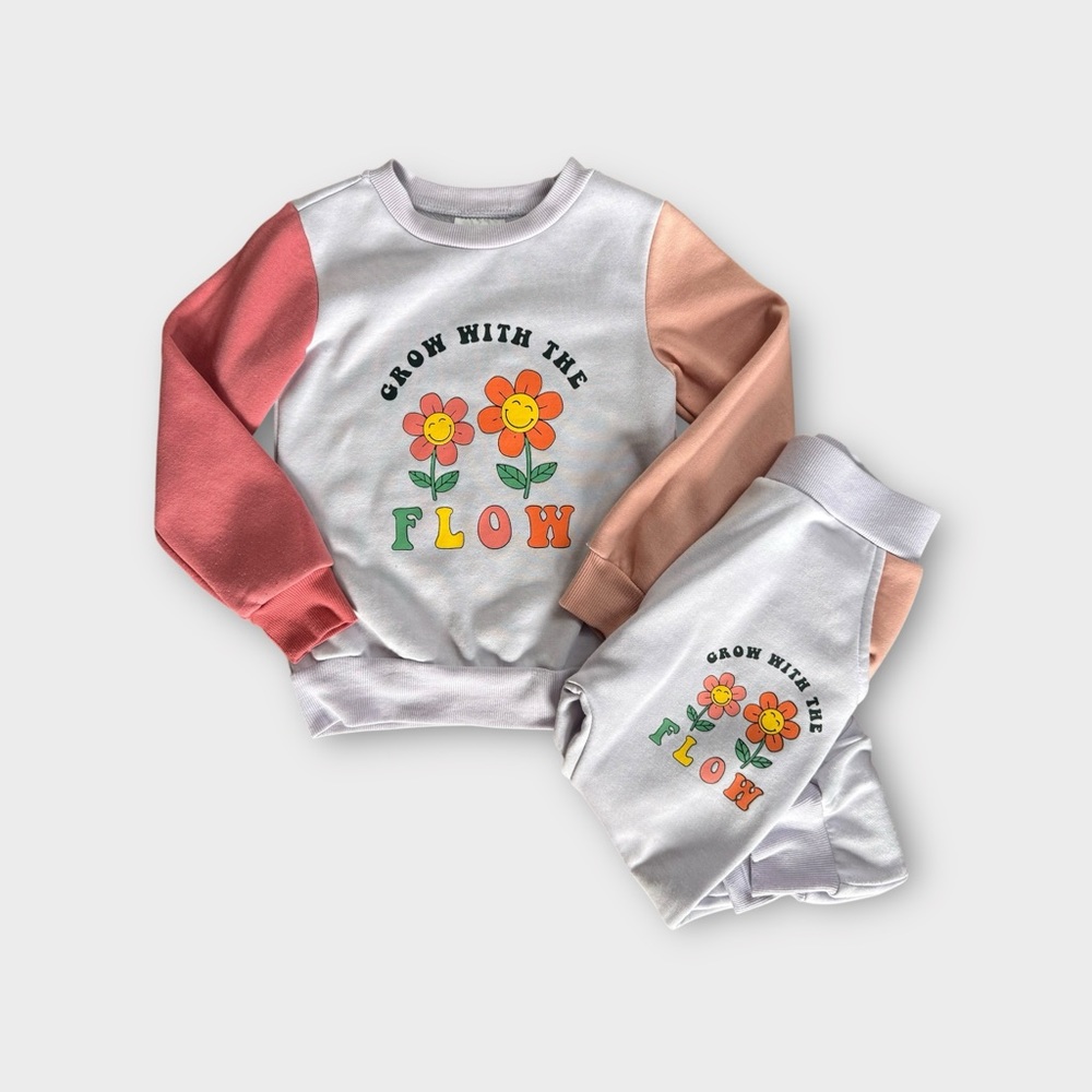 Dot Australia Grow With The Flow Flower Sweatshirt & Jogger Matching Set